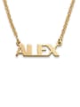 thumb Alex style Silver Personalized Name Necklace 0