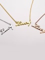 thumb Silver Personalized Classic Name Necklace 2