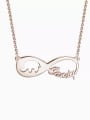thumb Lucky Elephant Infinity Name Necklace Silver 3