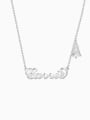 thumb Customize Silver Personalized  Father Christmas Name Necklace 0