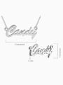 thumb Customized Personalized CZ Name Necklace Silver 4