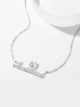 thumb Customized Silver Cupid Name Necklace 18K White Plated 2