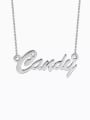 thumb Customized Personalized CZ Name Necklace Silver 0