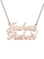 thumb Personalized Double Names Necklace with a Cut Out Heart 4