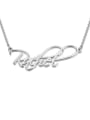 thumb Rachel Style Personalized Classic Name Necklace silver 0