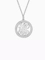 thumb Customize Pave CZ Monogram Necklace Sterling Silver 0