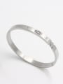 thumb Stainless steel  White Zircon Beautiful Bangle  59mmx50mm 0