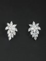 thumb Personalized Platinum Plated White Zircon Studs stud Earring 0