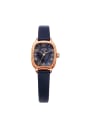 thumb Model No A000483W-006 Fashion Blue Alloy Japanese Quartz Square Genuine Leather Women's Watch 24-27.5mm 0