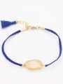 thumb The new  Gold Plated Stone Charm Bracelet with White 0