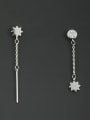 thumb Platinum Plated  Drop drop Earring with Star Zircon 0