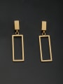 thumb Mother's Initial Gold Drop drop Earring with Geometric 0