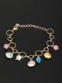 thumb Custom Multi-Color Round Bracelet with Gold Plated 0