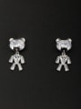 thumb Animal Motif style with Platinum Plated Copper Zircon Studs stud Earring 0