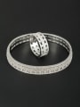 thumb Platinum Plated  White Zircon 2 Pieces Set 0