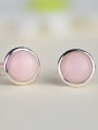 thumb New design Silver  Studs stud Earring in Pink color 0