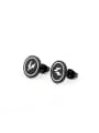 thumb Gold Round Youself ! Gold Plated Titanium  Studs stud Earring 2