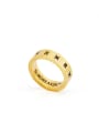 thumb A Gold Plated Titanium Stylish  Band band ring Of Monogrammed 0