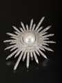 thumb Platinum Plated Round Pearl White Lapel Pins & Brooche 0