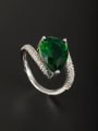 thumb Custom Green Ring with Platinum Plated Copper  6#-9# 0