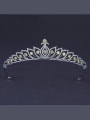 thumb A Platinum Plated Stylish Zircon Wedding Crown Of 0