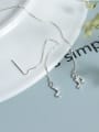 thumb Mother's Initial Silver Drop drop Earring with Personalized 0