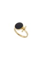 thumb Gold color Gold Plated Stainless steel Round Enamel Band band ring 0