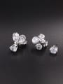 thumb Model No OYB027060B New design Platinum Plated Flower Zircon Studs stud Earring in White color 0