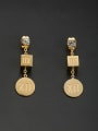 thumb Custom Gold Round Drop drop Earring with Stainless steel 0