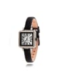 thumb Model No 1000003329 Fashion Black Alloy Japanese Quartz Square Genuine Leather Women's Watch 24-27.5mm 0