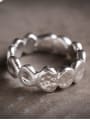 thumb Silver color Silver  Band band ring 0