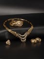 thumb Fashion Gold Plated Zinc Alloy Statement 4 Pieces Set 0