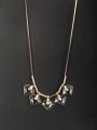 thumb Gold Plated Square Crystal Necklace 0