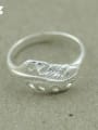 thumb Silver Feather Band band ring with Silver 0