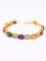 thumb Mother's Initial Multi-Color Bracelet with Zircon 0