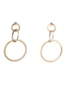 thumb Fashion Gold Plated Zinc Alloy Round Drop drop Earring 0