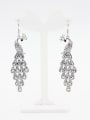 thumb White Animal Motif Studs drop Earring with Platinum Plated Rhinestone 0