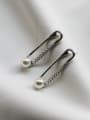 thumb Blacksmith Made Silver Pearl Personalized Drop drop Earring 0