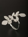 thumb GODKI Luxury Women Wedding Dubai Model No 1000002963 White color Platinum Plated Copper Zircon Ring 0