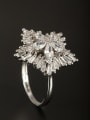 thumb GODKI Luxury Women Wedding Dubai White color Platinum Plated Copper Star Zircon Ring 0