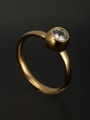 thumb Stainless steel Gold Rhinestone Beautiful Ring 6-8# 0
