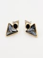 thumb Blacksmith Made Gold Plated austrian Crystals Geometric Drop stud Earring 0