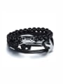 thumb Model No A000065H Mother's Initial Black Bracelet with Charm Beads 0