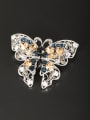 thumb Multi-Color Butterfly Lapel Pins & Brooche with Platinum Plated Rhinestone 0