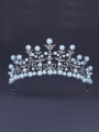 thumb Platinum Plated Navy Pearl Beautiful Wedding Crown 0