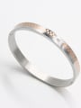 thumb Personalized Stainless steel Multicolor  Zircon Bangle  63MMX55MM 0