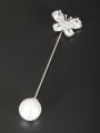 thumb The new Platinum Plated Pearl Butterfly Lapel Pins & Brooche with White 0