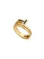 thumb Gold Youself ! Gold Plated Stainless steel  Band Stacking Ring 0