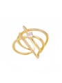 thumb Gold Plated Zinc Alloy Gold Beautiful Stacking Stacking Ring 0