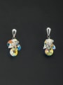 thumb Personalized Platinum Plated Silver Personalized Zircon Drop drop Earring 0